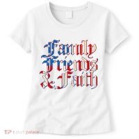 Family Friends & Faith Red White & Blue Women's T-Shirt thumb 0