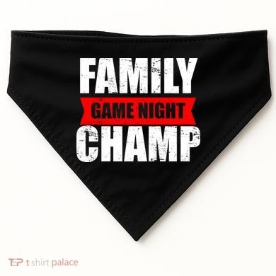 Family Game Night Champ USA-Made Doggie Bandana