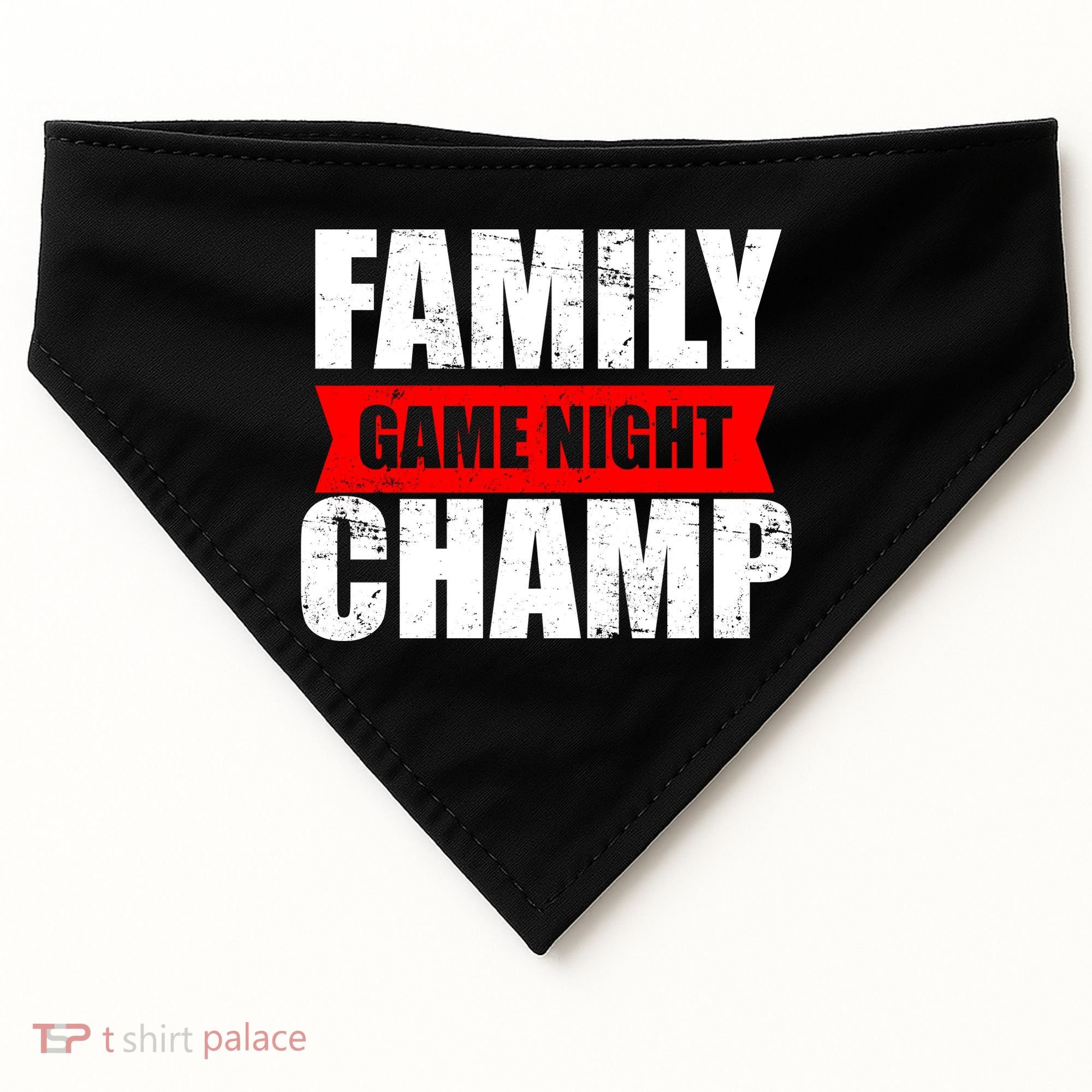 Family Game Night Champ USA-Made Doggie Bandana