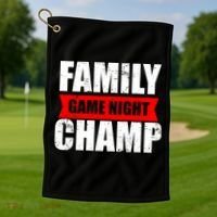Family Game Night Champ Golf Towel thumb 1