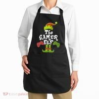 Family Matching Christmas The Gamer Elf Apron thumb 2