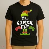 Family Matching Christmas The Gamer Elf T-Shirt thumb 3