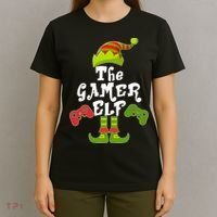 Family Matching Christmas The Gamer Elf T-Shirt thumb 4