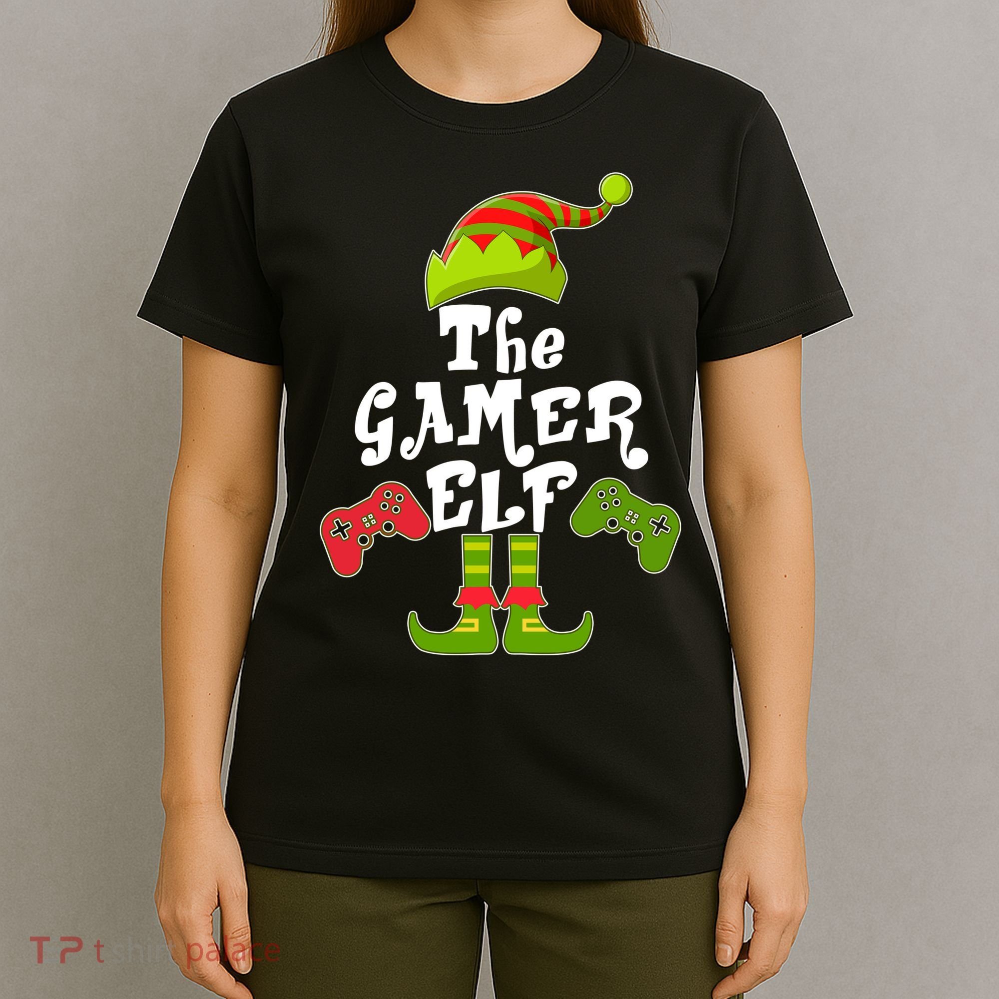 Family Matching Christmas The Gamer Elf T-Shirt