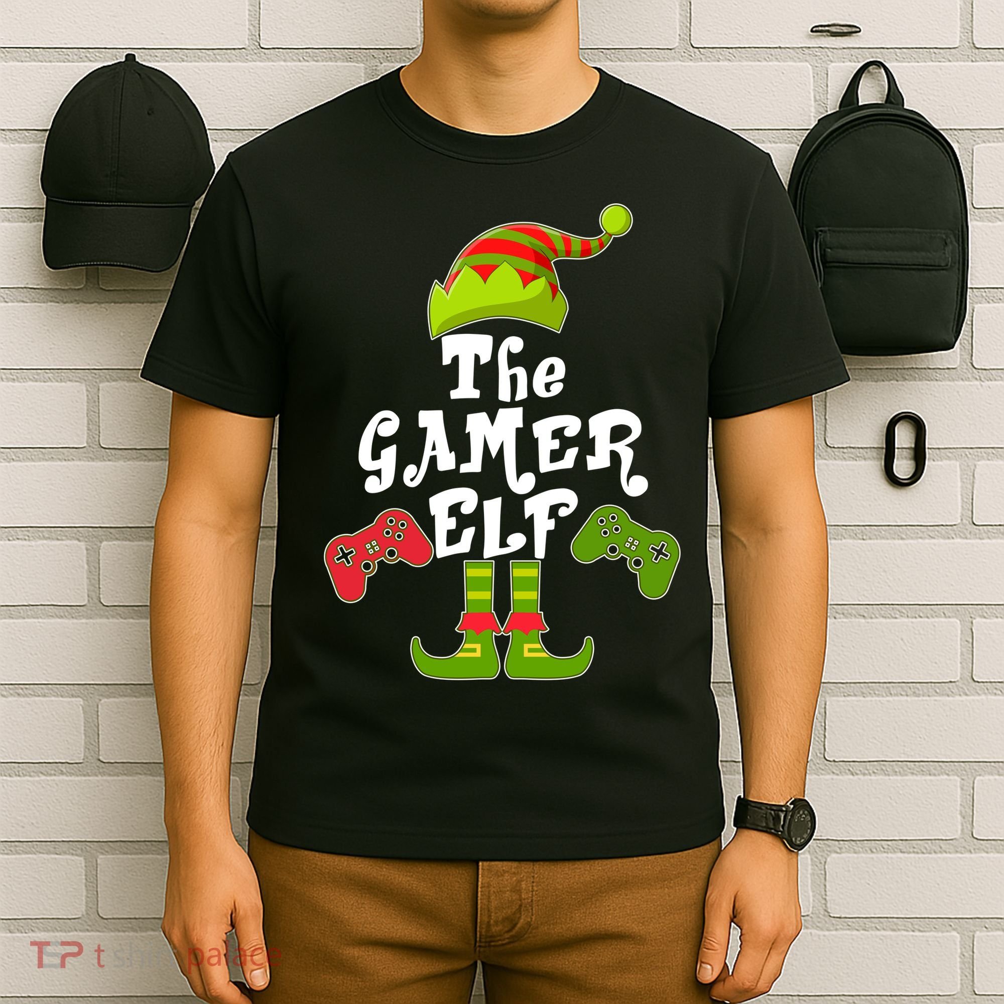 Family Matching Christmas The Gamer Elf T-Shirt