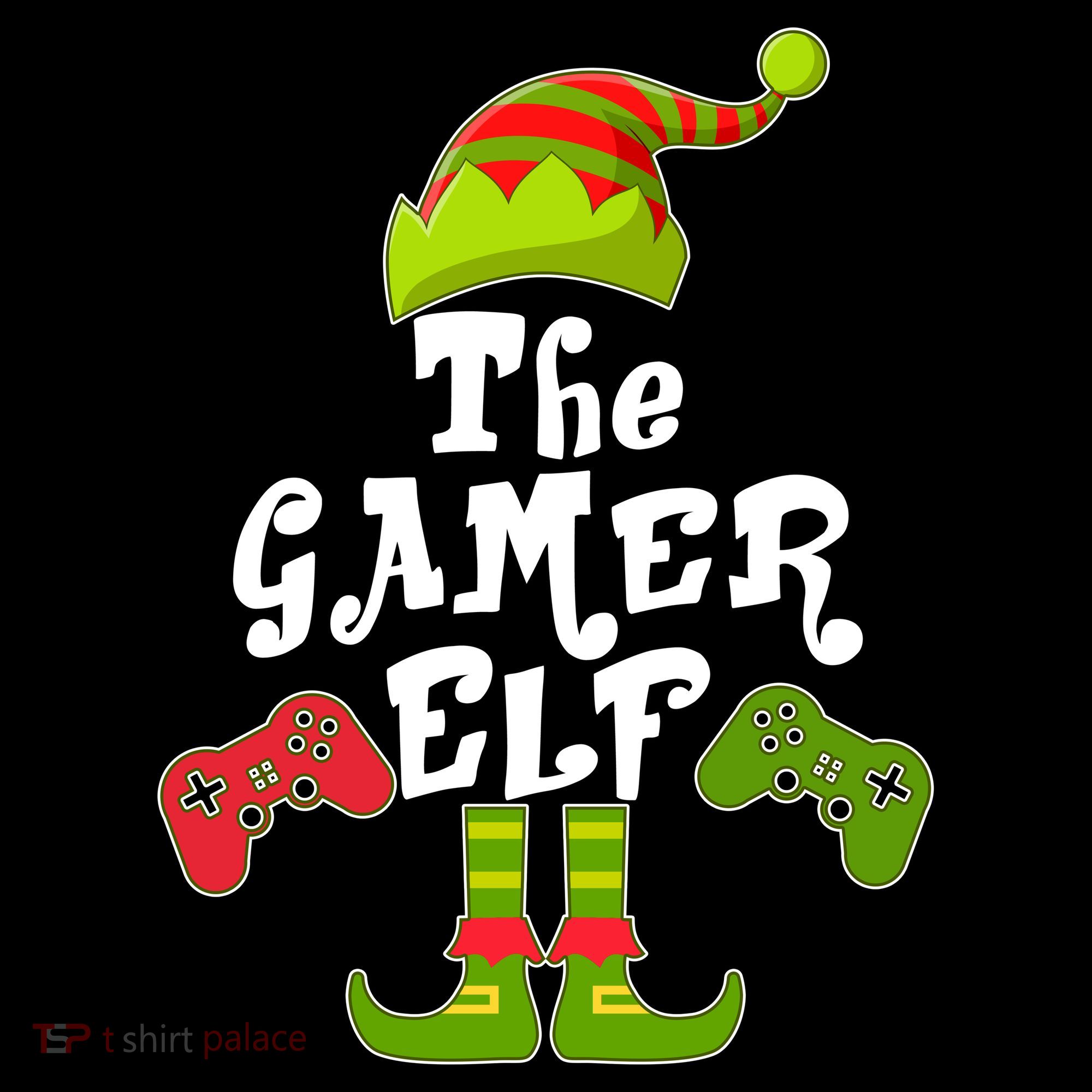 Family Matching Christmas The Gamer Elf T-Shirt