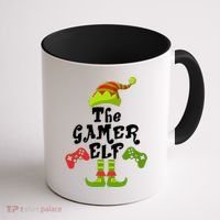 Family Matching Christmas The Gamer Elf Coffee Mug thumb 1