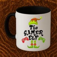Family Matching Christmas The Gamer Elf Coffee Mug thumb 2