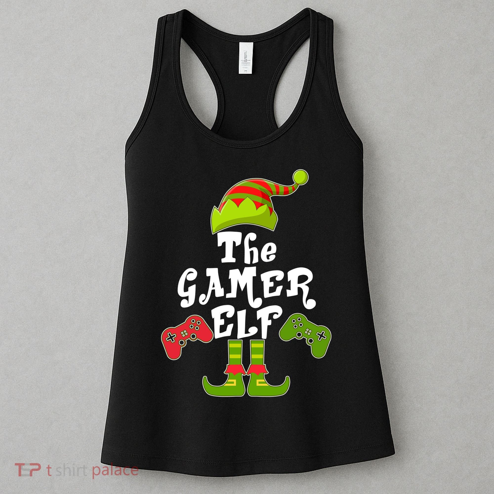 Family Matching Christmas The Gamer Elf Women's Tank Top