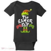 Family Matching Christmas The Gamer Elf Baby Bodysuit thumb 0