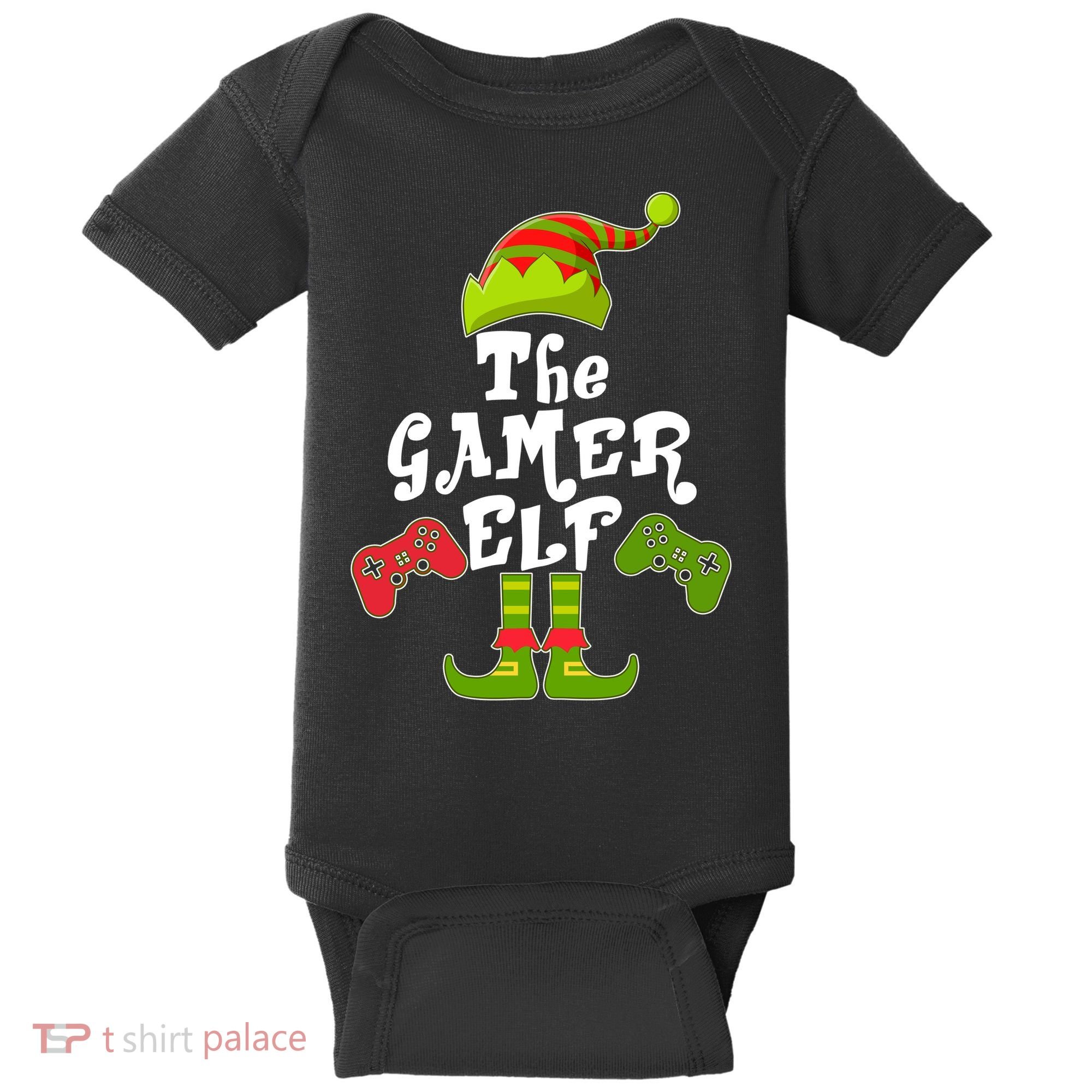 Family Matching Christmas The Gamer Elf Baby Bodysuit
