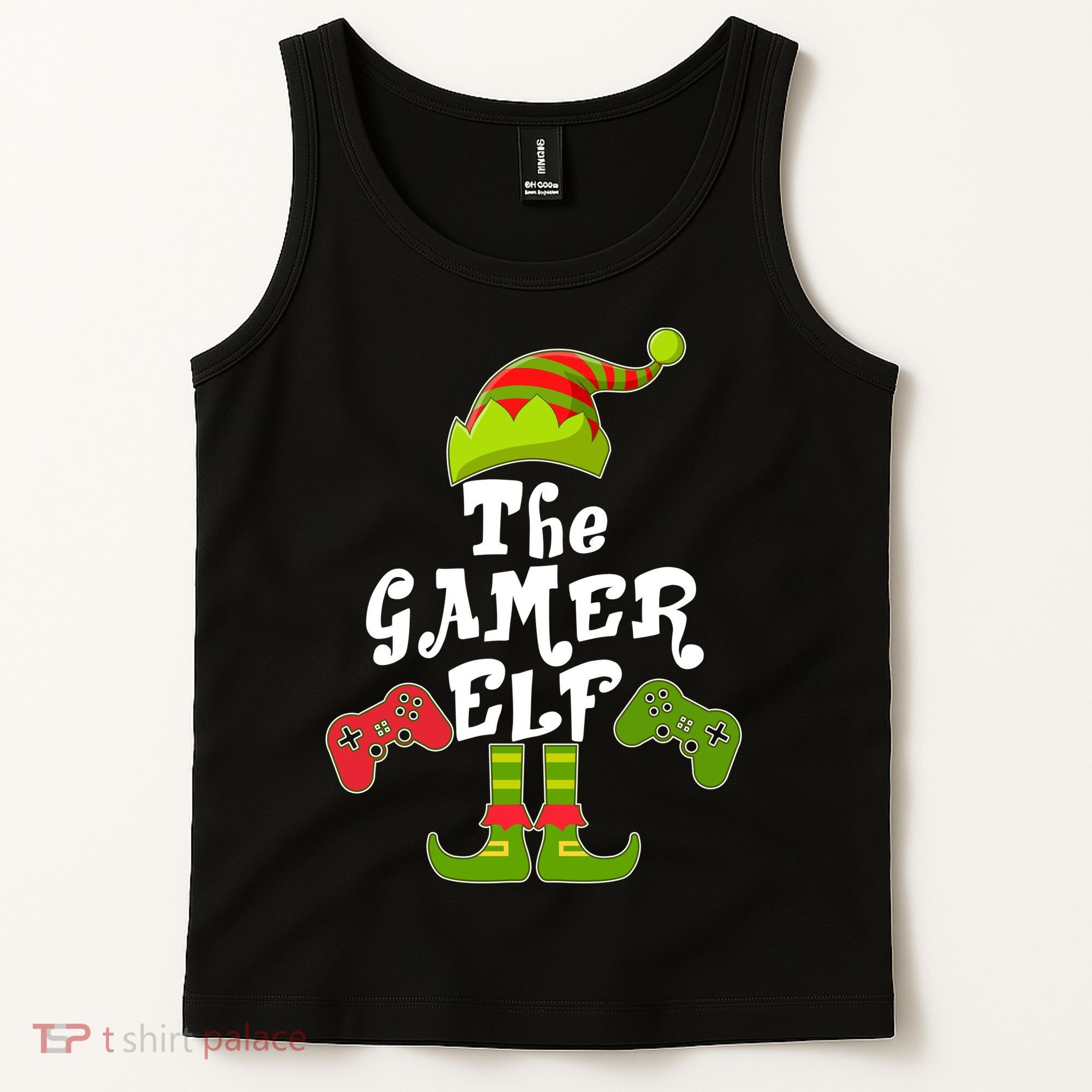 Family Matching Christmas The Gamer Elf Tank Top