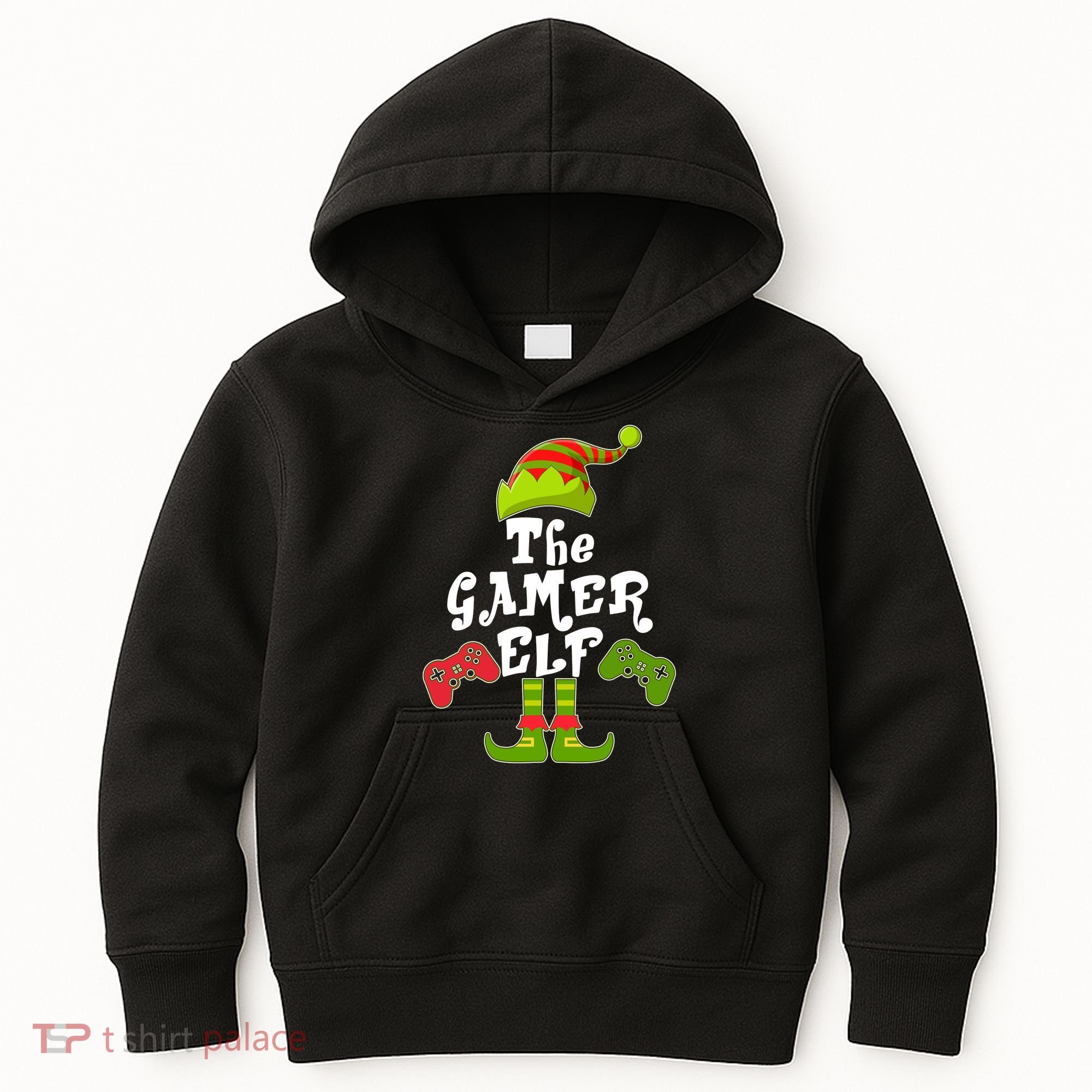 Family Matching Christmas The Gamer Elf Kids Hoodie