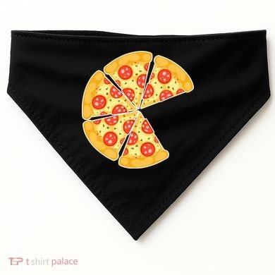 Family Matching Pizza With Missing Slice Parents USA-Made Doggie Bandana