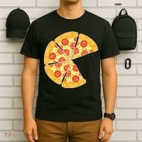 Family Matching Pizza With Missing Slice Parents T-Shirt thumb 6