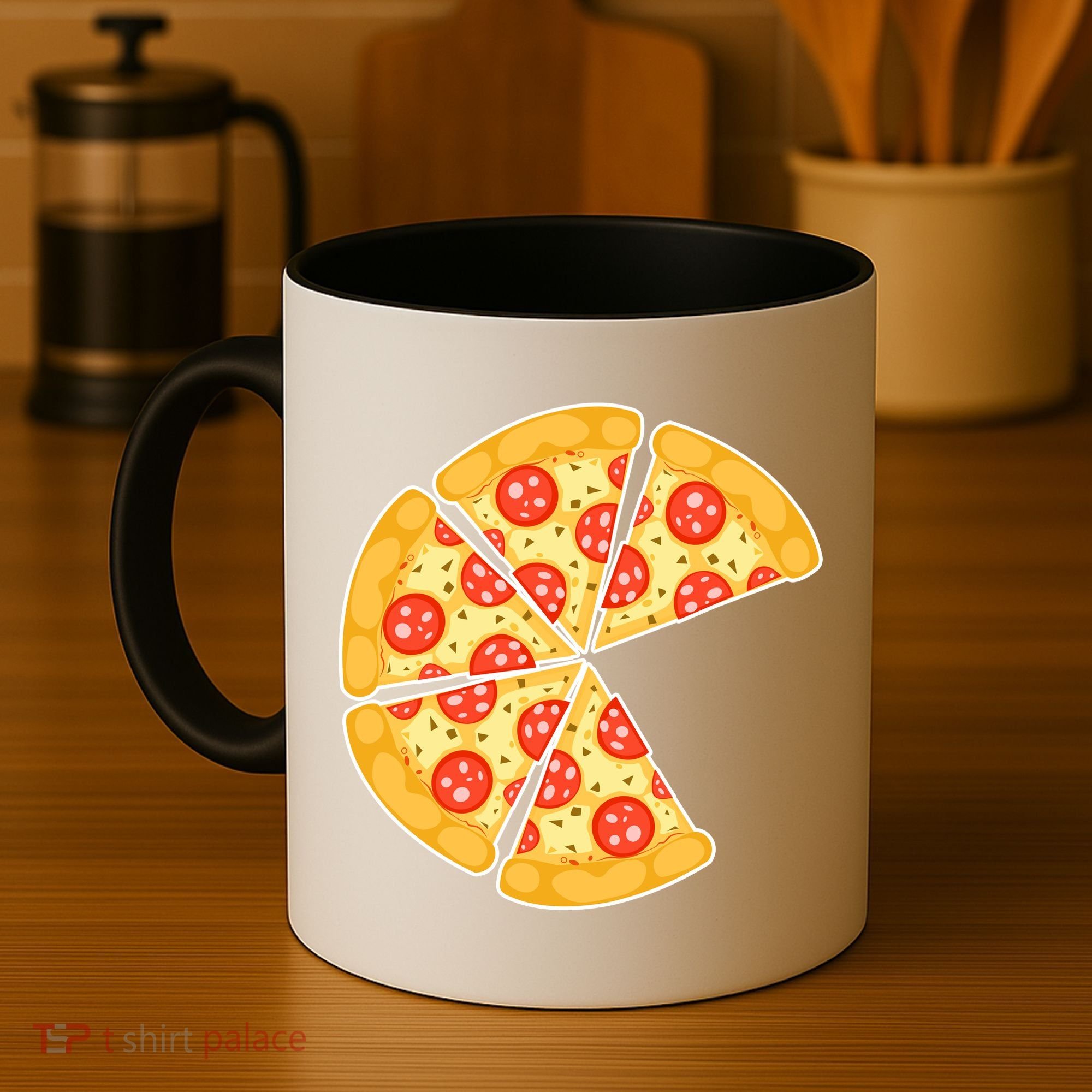 Family Matching Pizza With Missing Slice Parents Coffee Mug