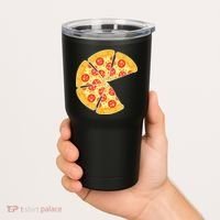 Family Matching Pizza With Missing Slice Parents Tumbler thumb 2