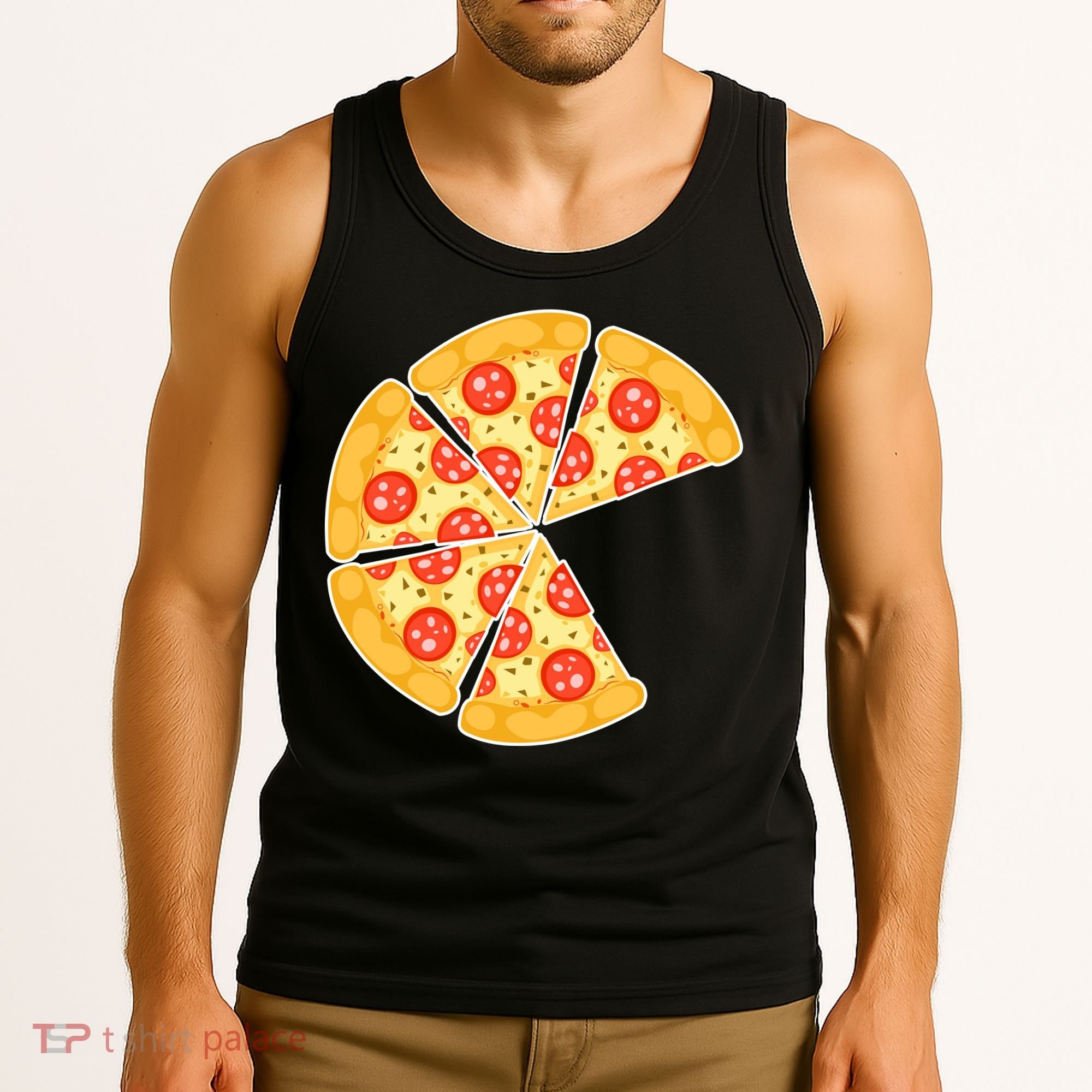 Family Matching Pizza With Missing Slice Parents Tank Top