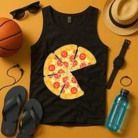 Family Matching Pizza With Missing Slice Parents Tank Top thumb 4