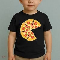 Family Matching Pizza With Missing Slice Parents Toddler T-Shirt thumb 2
