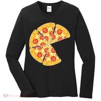 Family Matching Pizza With Missing Slice Parents Women's Long Sleeve Shirt thumb 0