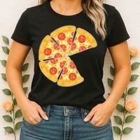 Family Matching Pizza With Missing Slice Parents Women's T-Shirt thumb 2