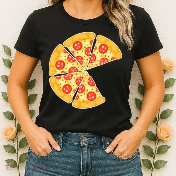 Family Matching Pizza With Missing Slice Parents Women's T-Shirt