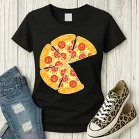 Family Matching Pizza With Missing Slice Parents Women's T-Shirt thumb 3