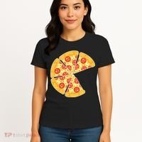 Family Matching Pizza With Missing Slice Parents Women's T-Shirt thumb 4