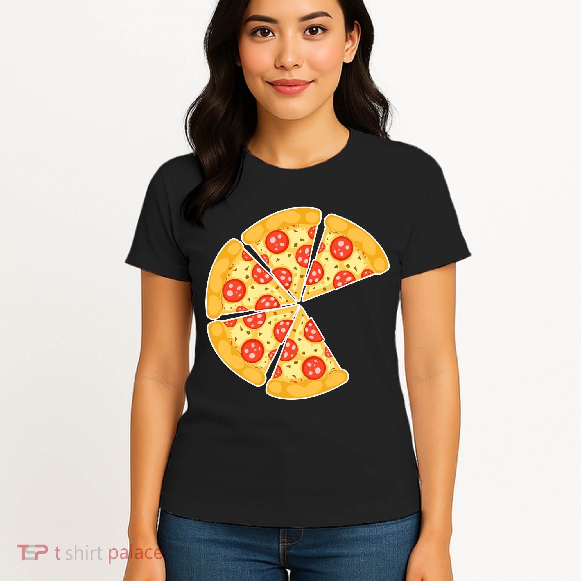 Family Matching Pizza With Missing Slice Parents Women's T-Shirt