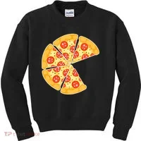 Family Matching Pizza With Missing Slice Parents Kids Sweatshirt thumb 0