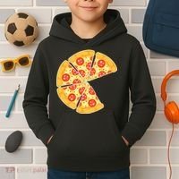 Family Matching Pizza With Missing Slice Parents Kids Hoodie thumb 2