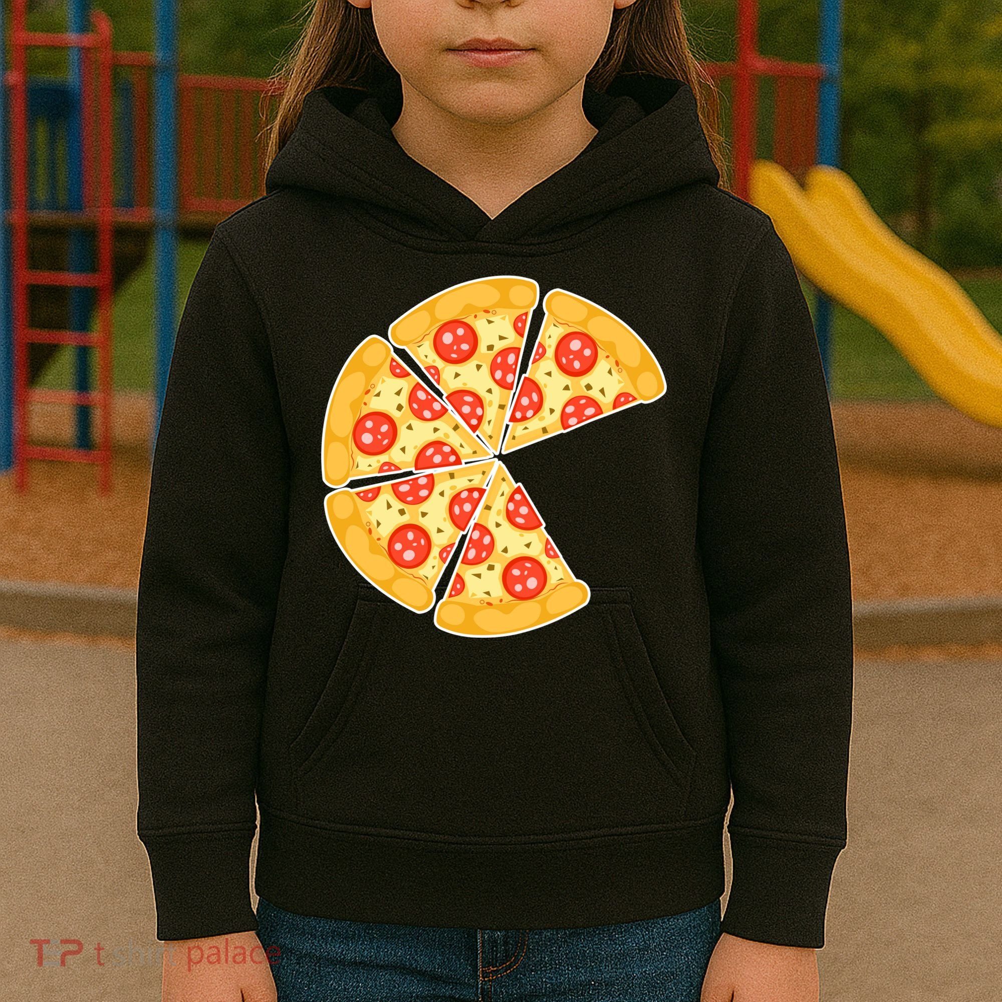 Family Matching Pizza With Missing Slice Parents Kids Hoodie