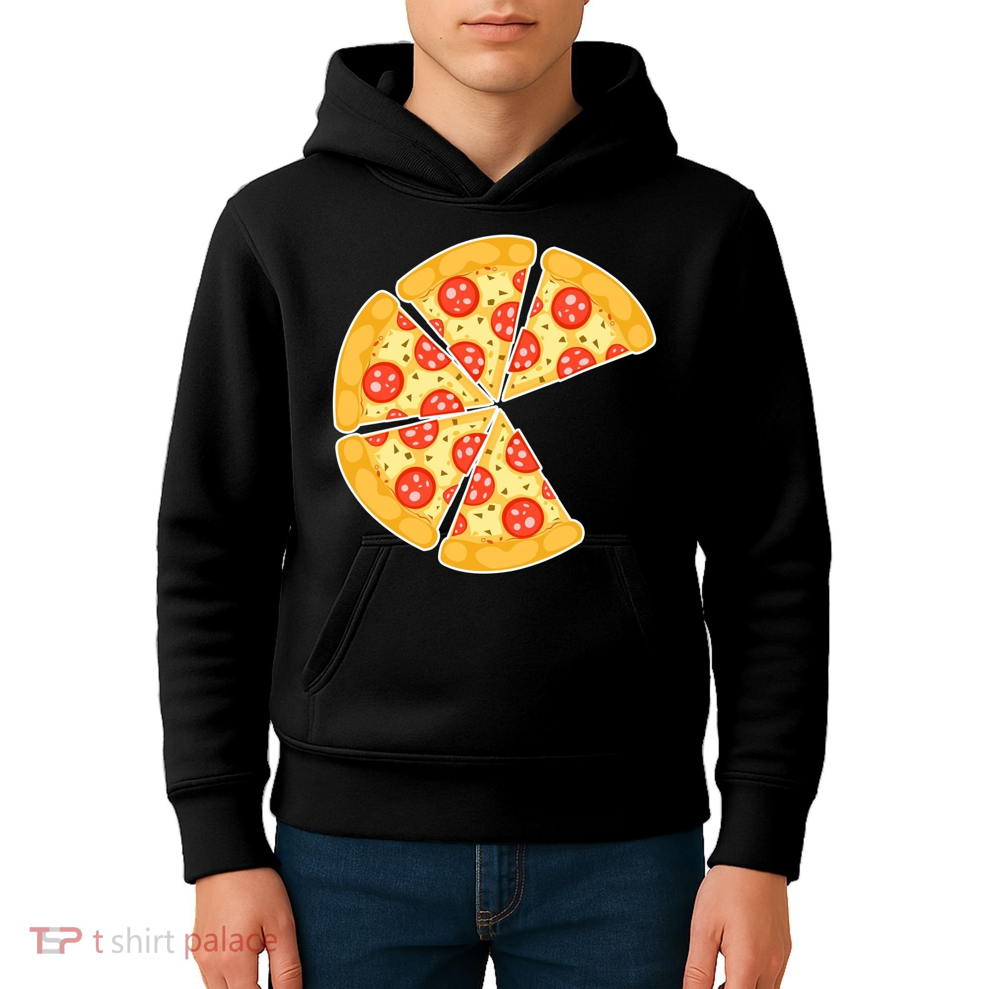 Family Matching Pizza With Missing Slice Parents Kids Hoodie