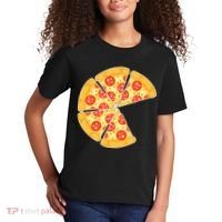Family Matching Pizza With Missing Slice Parents Kids T-Shirt thumb 2