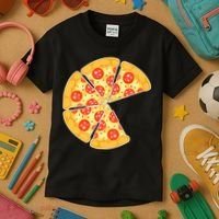 Family Matching Pizza With Missing Slice Parents Kids T-Shirt thumb 3