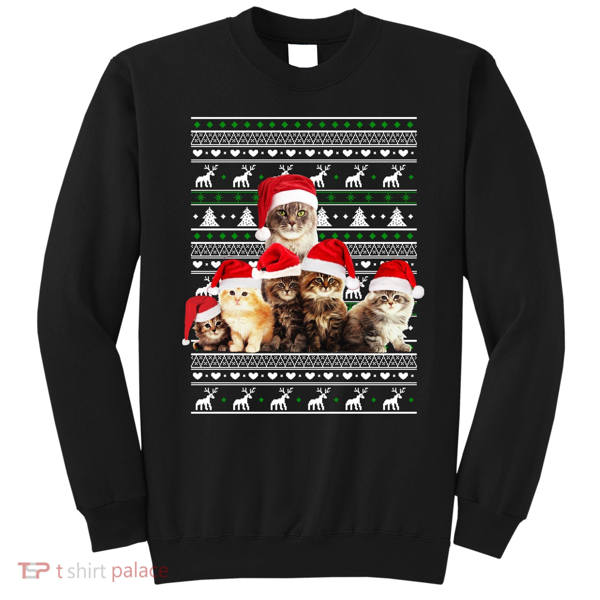 Family Of Kittens Ugly Christmas Sweater Sweatshirt