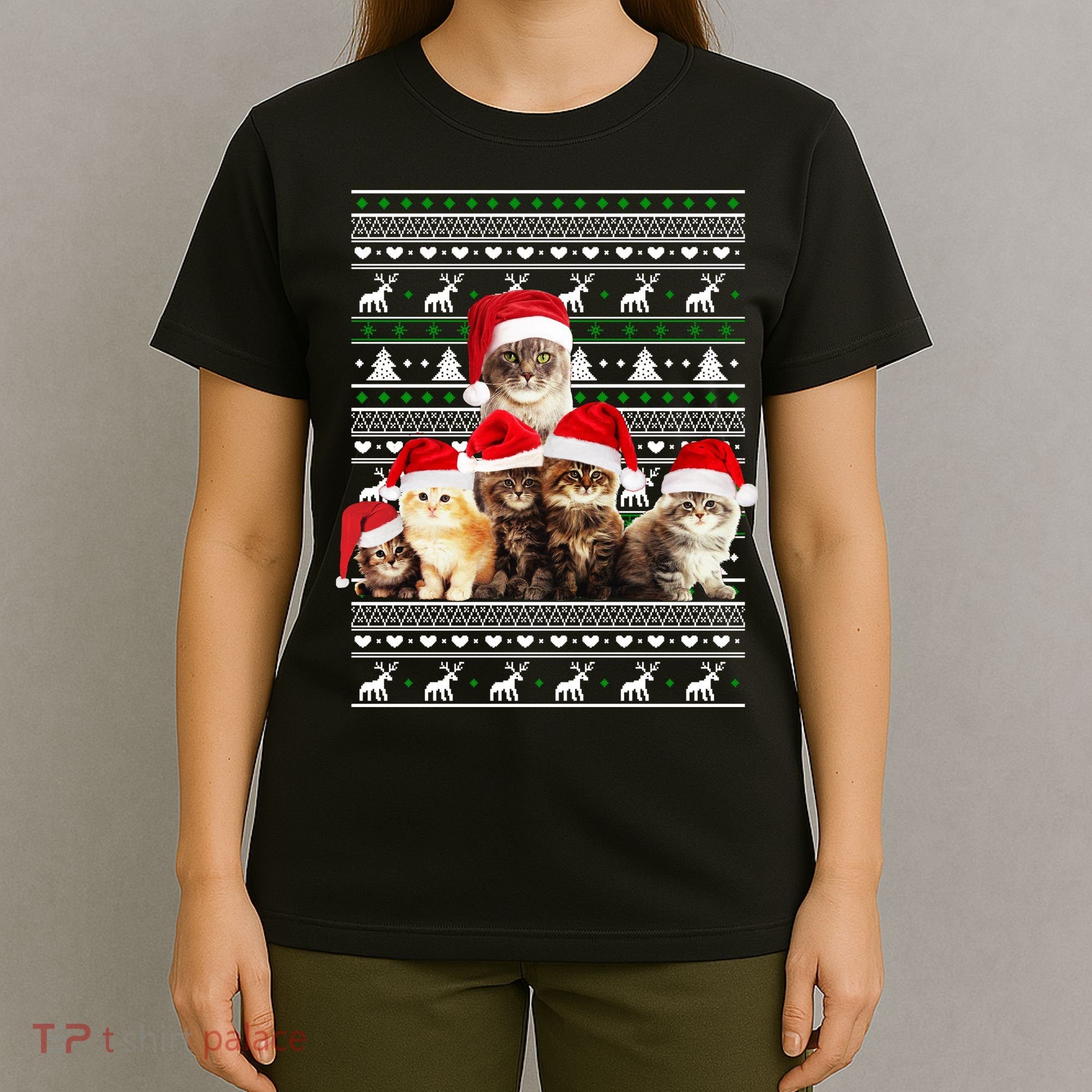 Family Of Kittens Ugly Christmas Sweater T-Shirt