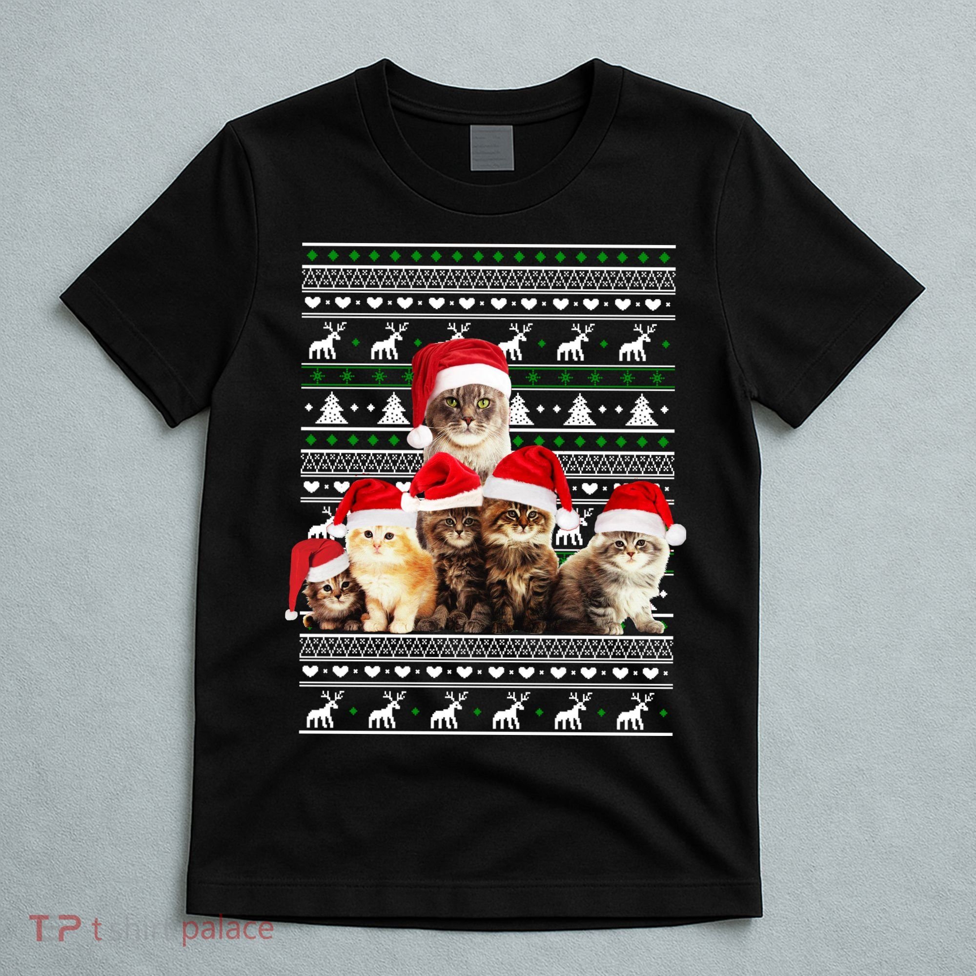Family Of Kittens Ugly Christmas Sweater T-Shirt