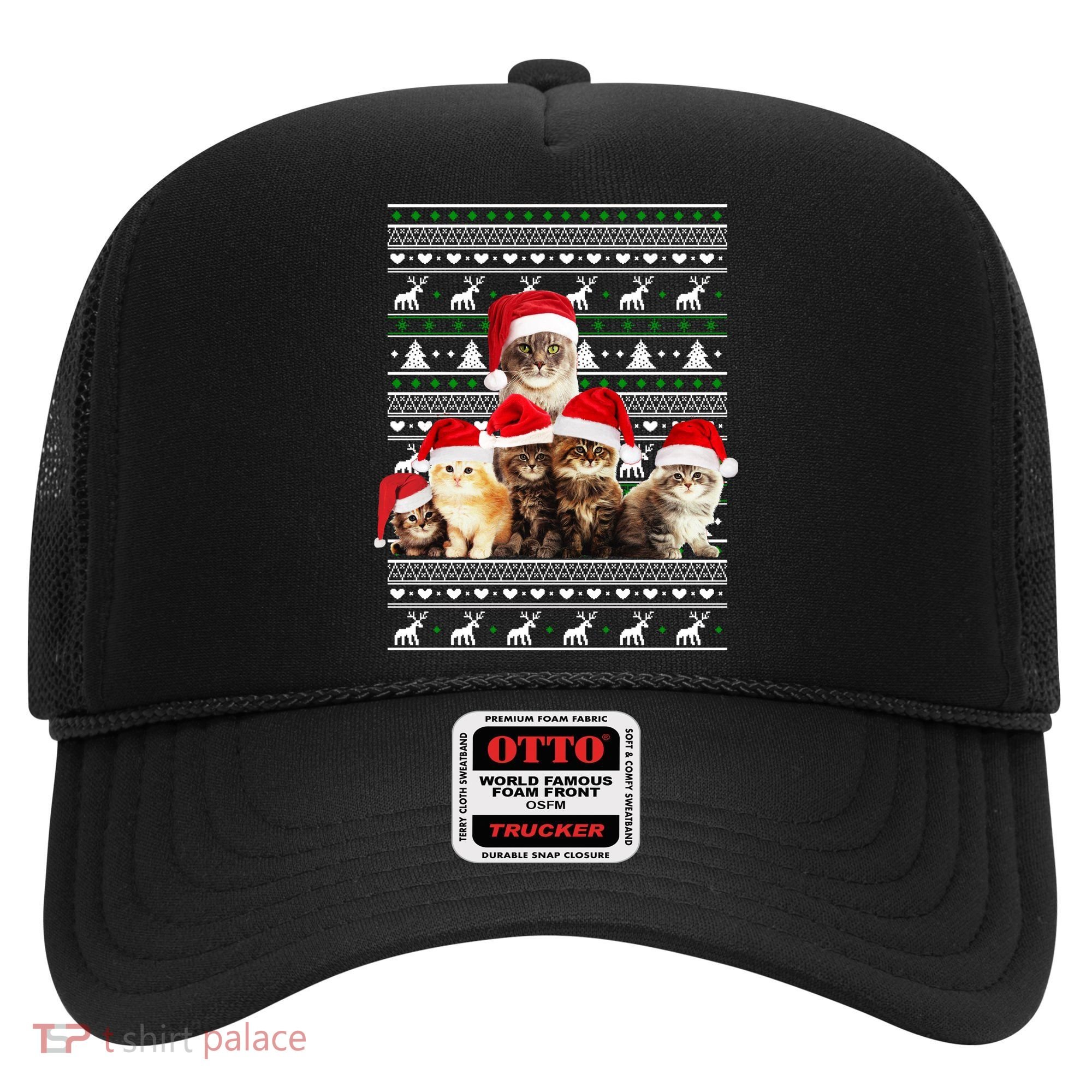 Family Of Kittens Ugly Christmas Sweater Hat
