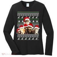 Family Of Kittens Ugly Christmas Sweater Women's Long Sleeve Shirt thumb 0