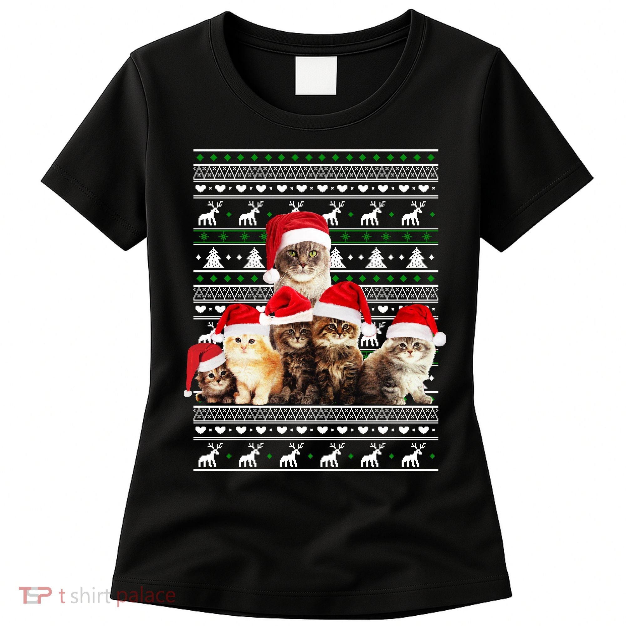 Family Of Kittens Ugly Christmas Sweater Women's T-Shirt