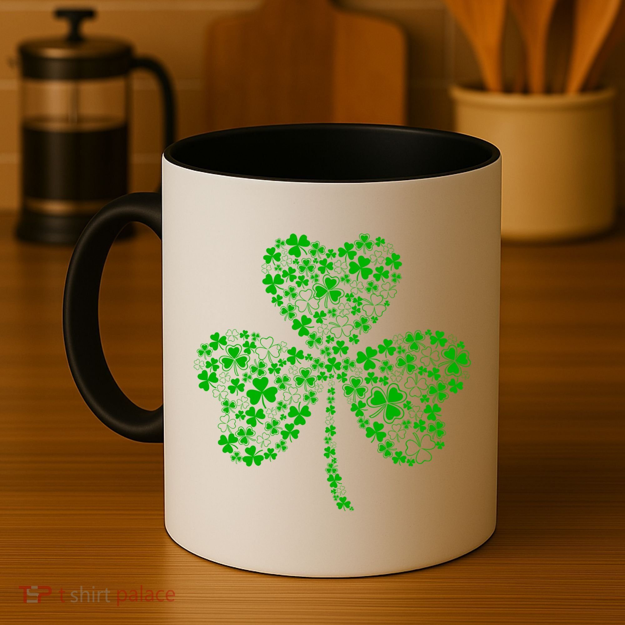 Family Of Shamrocks Cloverleaf Coffee Mug