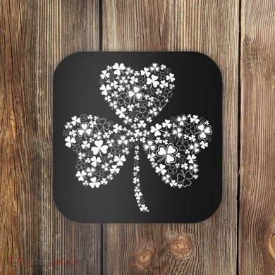 Family Of Shamrocks Cloverleaf Coaster