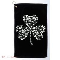 Family Of Shamrocks Cloverleaf Golf Towel thumb 0