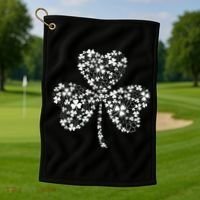 Family Of Shamrocks Cloverleaf Golf Towel thumb 1