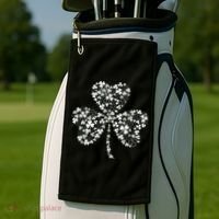 Family Of Shamrocks Cloverleaf Golf Towel thumb 2