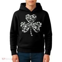 Family Of Shamrocks Cloverleaf Kids Hoodie thumb 4