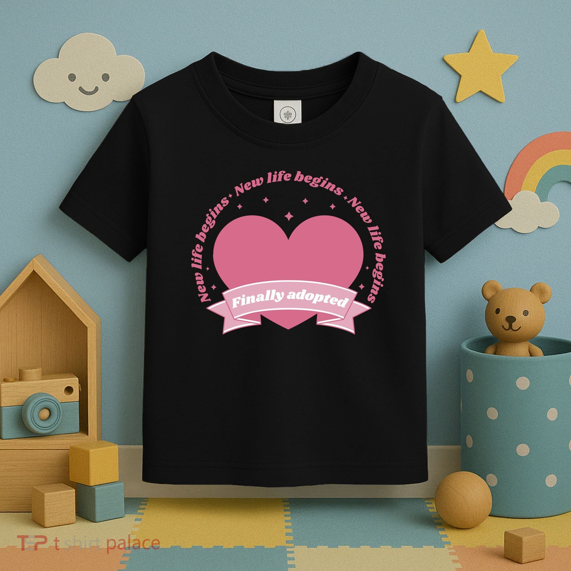 Finally Adopted New Life Begins Toddler T-Shirt