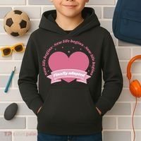 Finally Adopted New Life Begins Kids Hoodie thumb 2